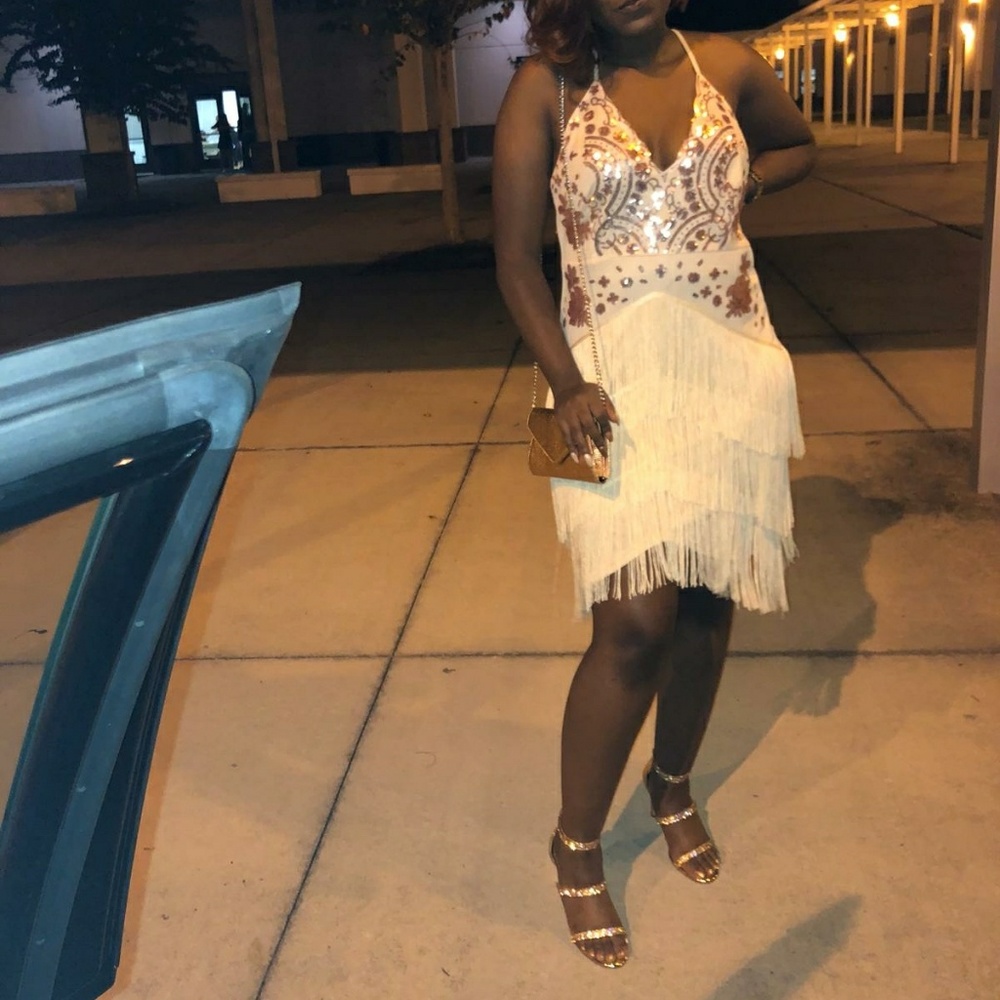 Dress with fringes